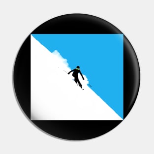 Ski girl gift Pin