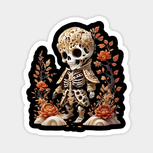 Cute Skeleton Magnet by Karma