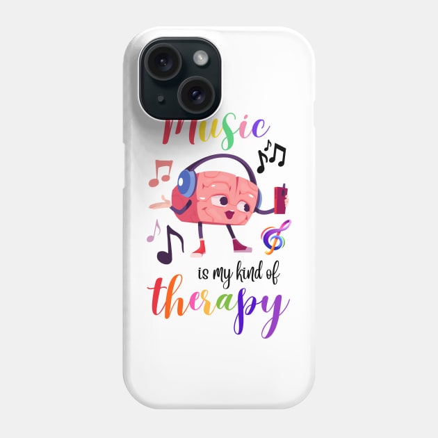 Global Aphasia Awareness for Elderly's Love - Music is My Kind of Therapy Phone Case by Mochabonk