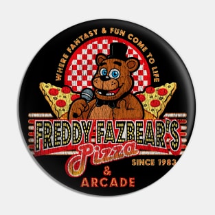 Freddy Fazbear's Pizza Since 1983 Worn Out Pin