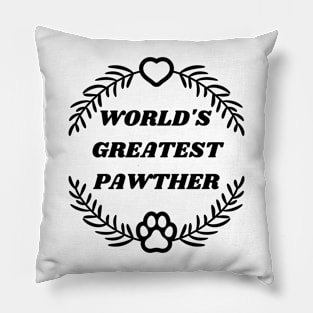 World's Greatest Pawther Pillow