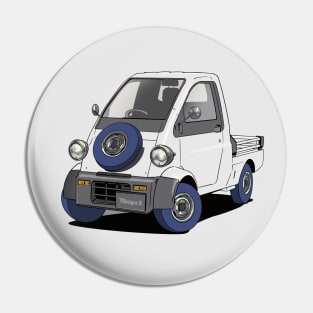 Daihatsu Midget 2 white kei car mini truck Pin