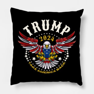 Trump 2024 Take America Back Flag Pillow