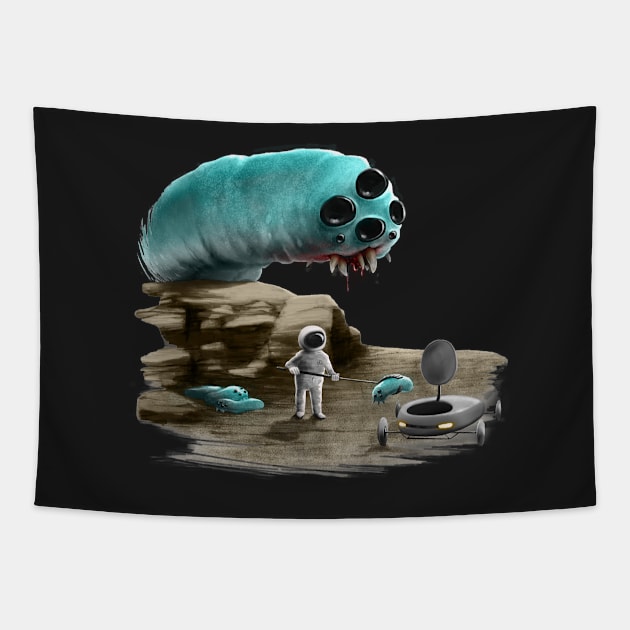 Space worm Tapestry by jakubridky