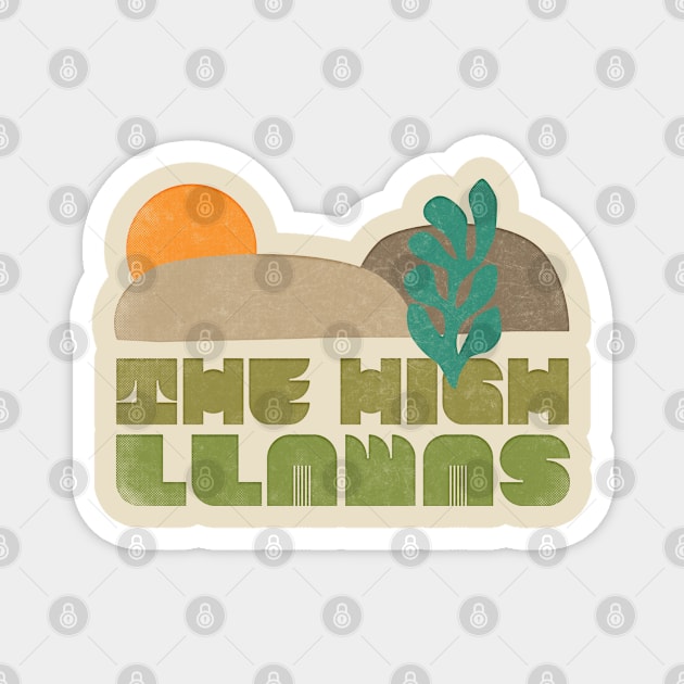 The High Llamas / Original Retro Fan Art Design Magnet by CultOfRomance