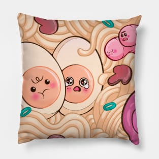 Sad Ramen by Anshiehoop Pillow