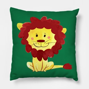 Lion body Watercolor Pillow