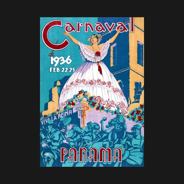 Vintage Travel Poster Panama Carnaval de 1936 by vintagetreasure