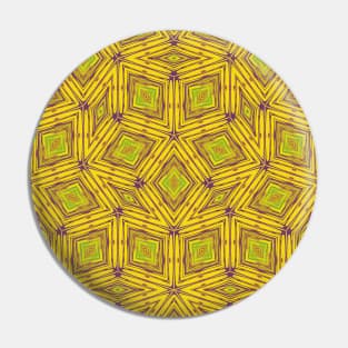 Yellow, Green and Purple Diamond Shaped Pattern  - WelshDesignsTP004 Pin