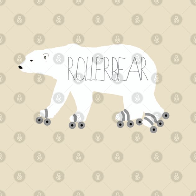 Roller Skating Polar Bear by ahadden