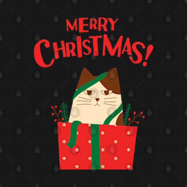 Grumpy Merry Christmas Cat by Pawfect Designz