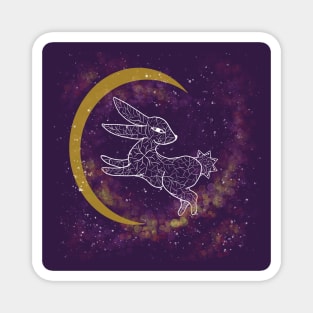 Purple lunar hare Magnet