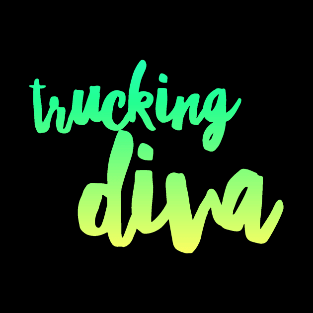 Trucking Diva Semi Truck Driver by TruckerJunk