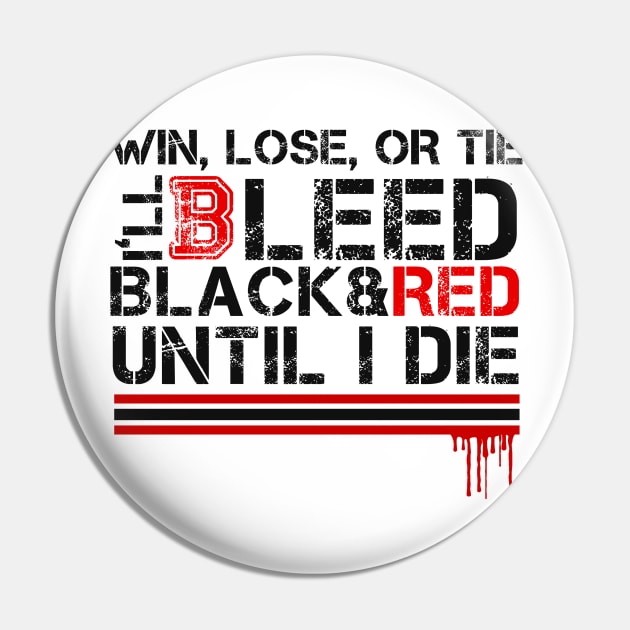 Bleed Black and Red Pin by Andreeastore  