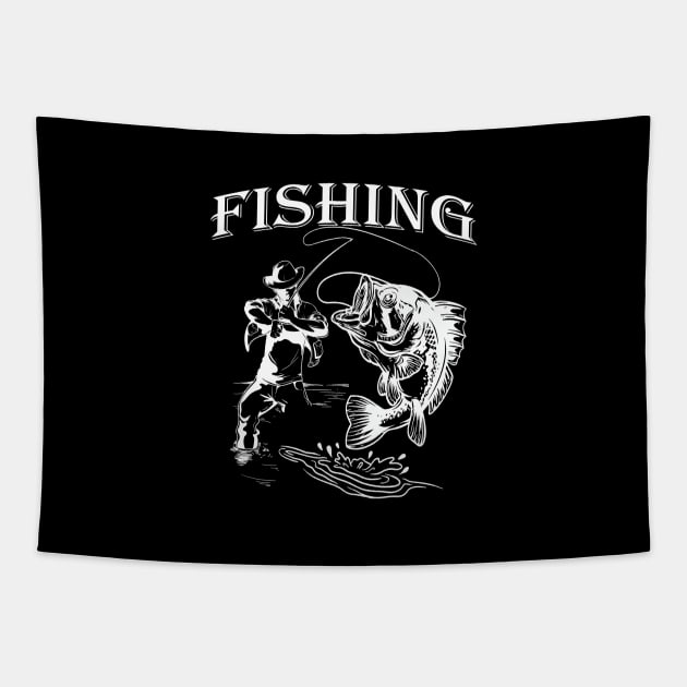 Fishing Holiday Tapestry by JeffDesign