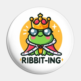 Ribbit-ing: Regal Frog Pin