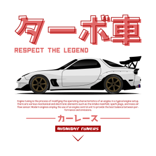 White JDM RX 7 FD3 s Racing T-Shirt