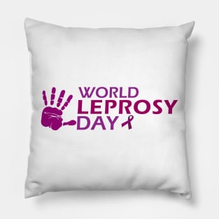 World Leprosy Day Symbolic Hand Print Pillow