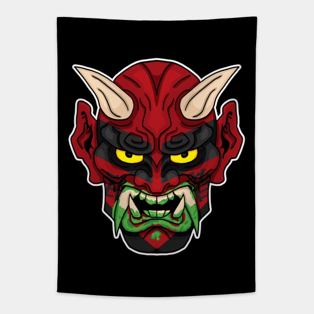 The Great Muta - Red Oni Tapestry by Mark Out Market