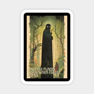 Haunted Places Aokigahara Forest Art Nouveau Magnet