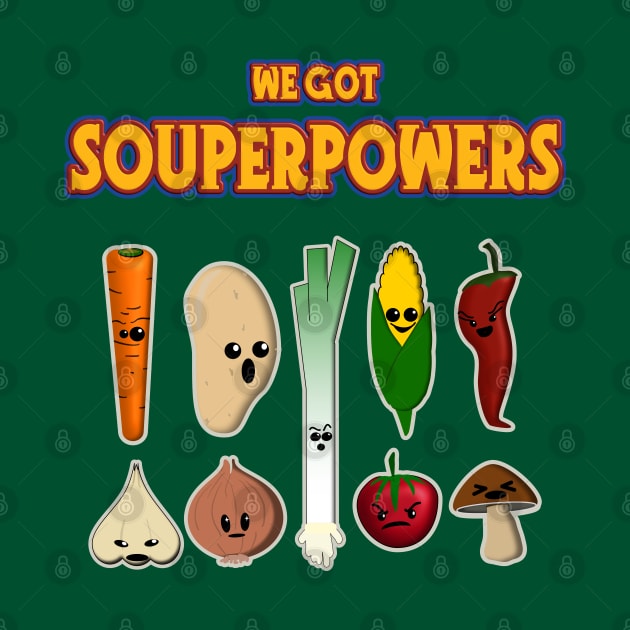 Soup superhero cute Vegan by Mewzeek_T