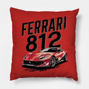 Ferrari 812 Superfast Vintage Car Pillow