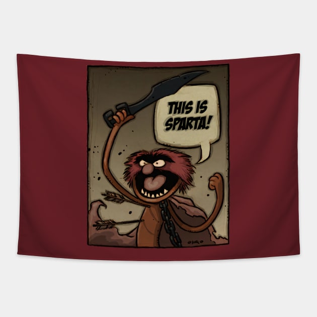 This is sparta Tapestry by Enzy Diva