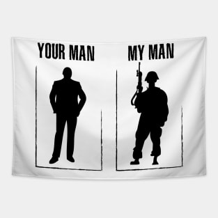 My Husband Army Veterans Gift Tapestry