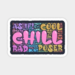 80s Slang Word Art Magnet