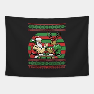 Muscle Santa Ugly Christmas Sweater Tapestry