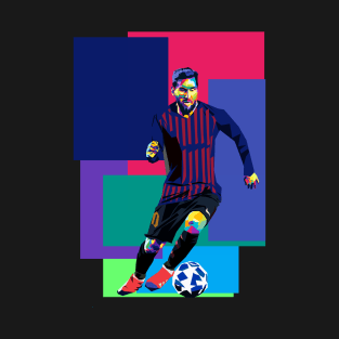 Lionel messi in wpap pop art design T-Shirt