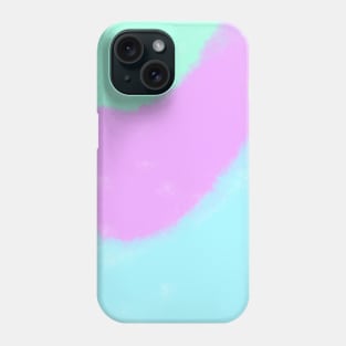 Green pink blue watercolor abstract pattern Phone Case