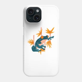 Tree frog on Bamboo Phone Case