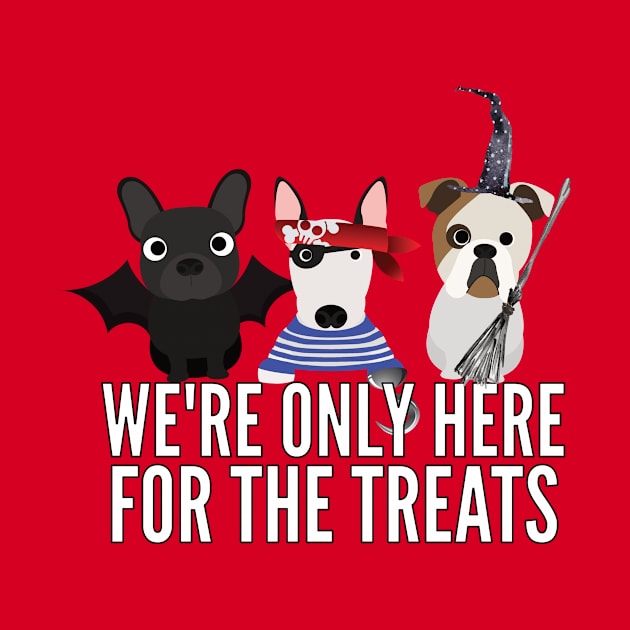 English Bull Terriers Halloween Trick or Treat by DoggyStyles