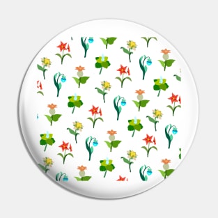 Mondstadt Flowers Print (White) Pin