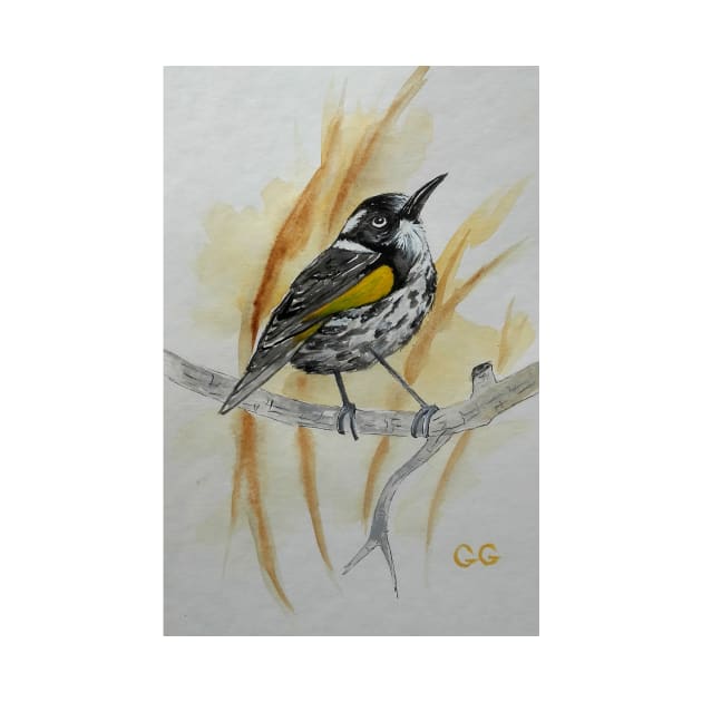 New Holland Honeyeater - bird painting by GarryGreenwood