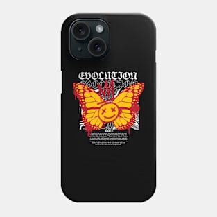 butterfly smiley evolution Phone Case