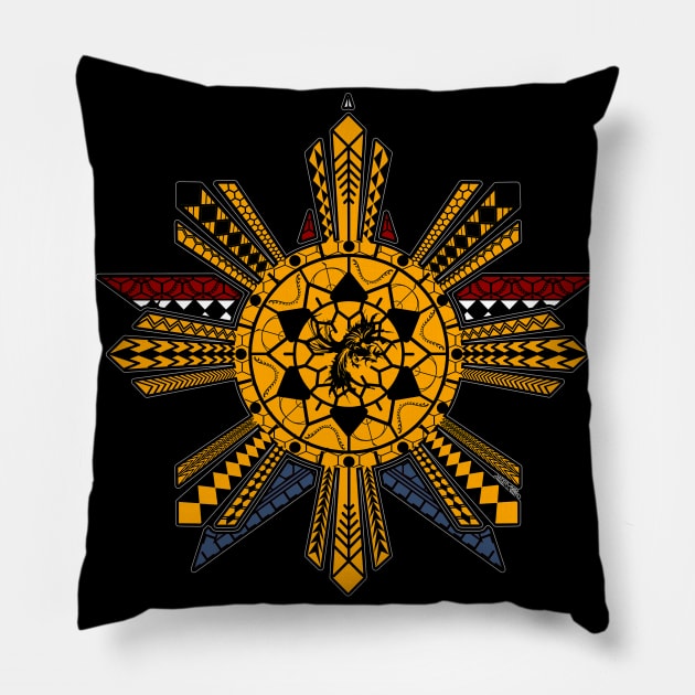 Philippine American Flag Batok Pillow by Nostalgink