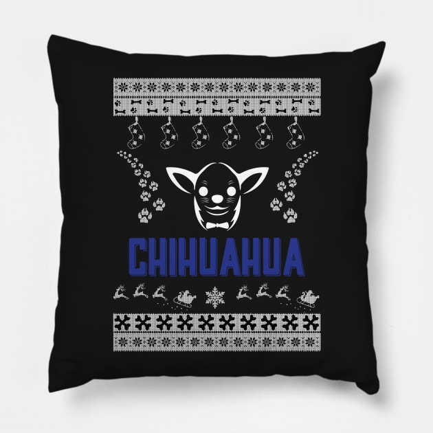 Merry Christmas CHIHUAHUA Pillow by bryanwilly