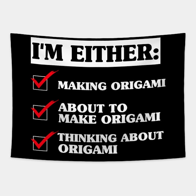 Funny Origami Lover Tapestry by White Martian