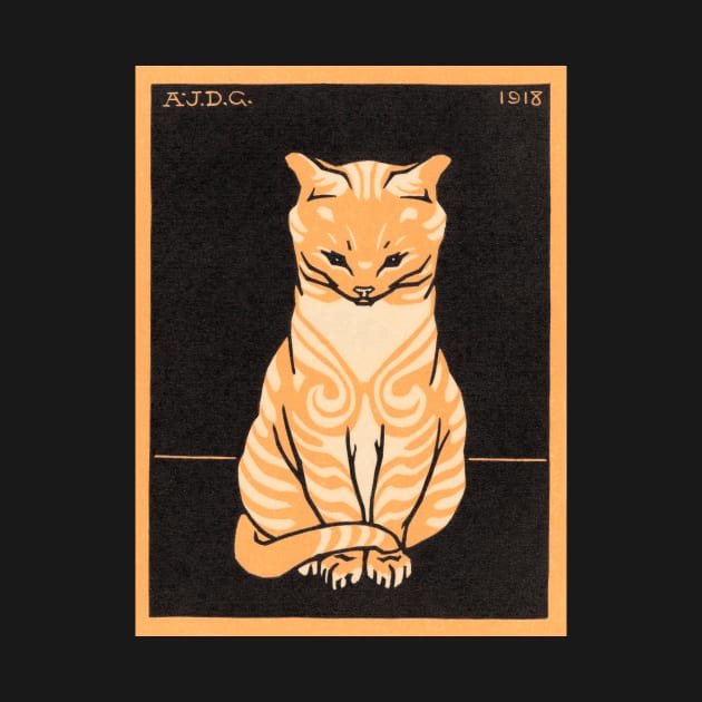 Sitting Cat 1918 by CROWNLIGHT