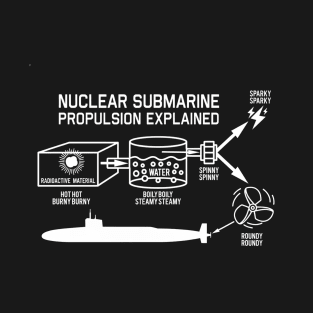 Nuclear Submarine Propulsion Funny Diagram Joke T-Shirt
