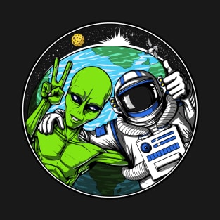 Space Alien Astronaut Hippies T-Shirt