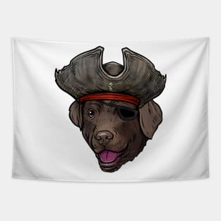 Chocolate Labrador Retriever Pirate Tapestry