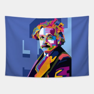 Albert Einstein Cubism WPAP Tapestry