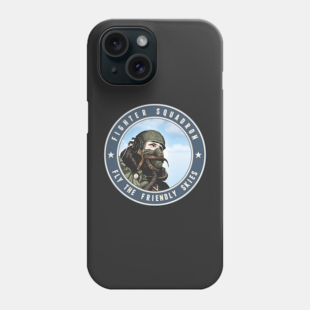 Fighter Squadron Blue Phone Case by ranxerox79