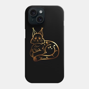 Golden Unimpressed Lynx Phone Case