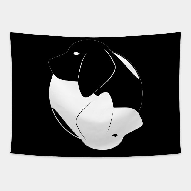 Yin Yang Beagle Funny Dog Symbol Zen Tapestry by magazin