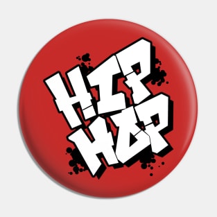 Black N White Hip Hop Pin