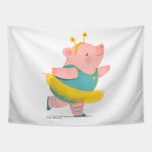 Pig Ballerina Tapestry